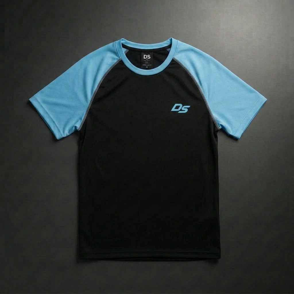 Remera Ranglán Celeste Hombre